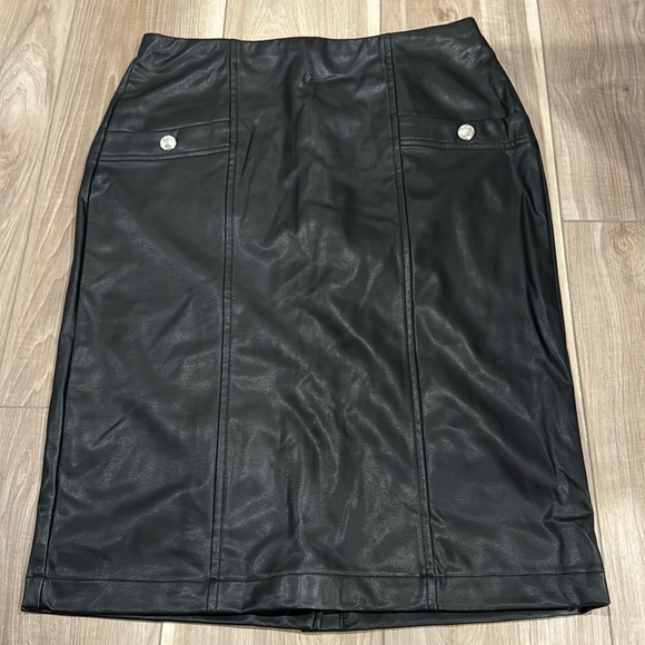 Faux Leather Skirt - Picture 3 of 7